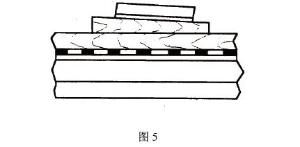 用壓木、木楔壓緊，見圖5